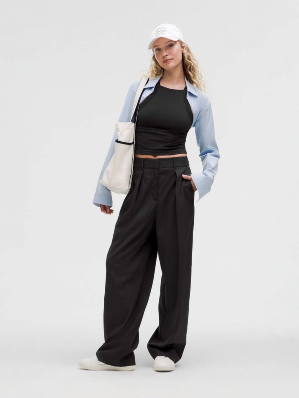 Lululemon Pleat Front High Rise Trouser Pants in Black Size 14 (32” inseam)